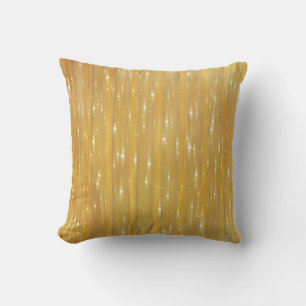 Coussin Abstrait brillant doré avec parties scintillant