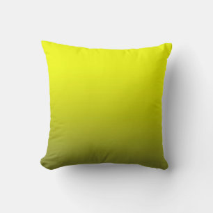 Coussin Abstrait citron brillant contraste de couleur pure