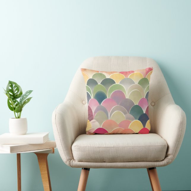 Coussin Abstrait coloré Motif joyeux (Chaise)
