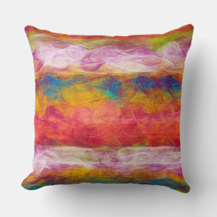 Coussin Abstrait coloré radial Motif pastel