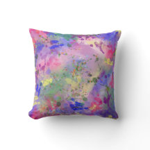 Coussin abstrait d'accent d'aquarelle