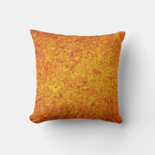 Coussin Abstrait dans la peinture aux couleurs chaudes
