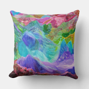 Coussin Abstrait de Crystal Mountain