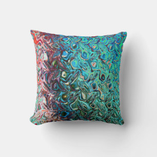 Coussin Abstrait de gel bleu liquide