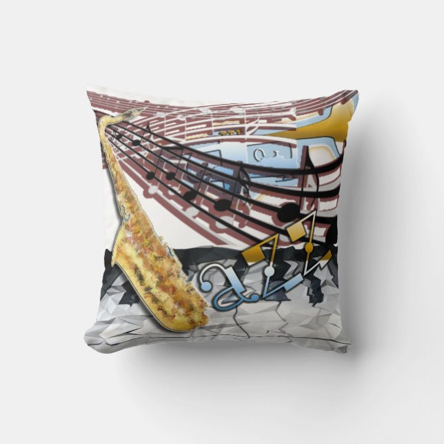 Coussin abstrait de jazz (Recto)