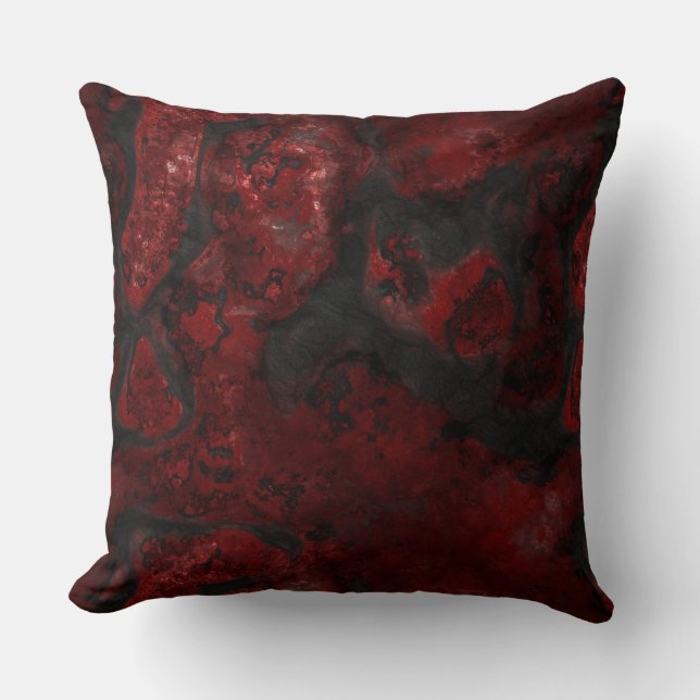Coussin Abstrait de lave chaude et de pierre de cendre (Recto)