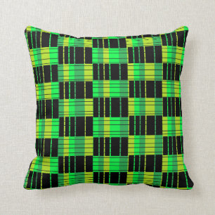 Coussin Abstrait de l'oreiller à lancer vert et no