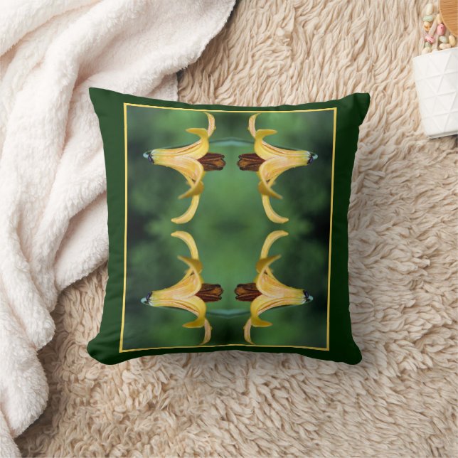 Coussin Abstrait De Lys Et D'Insectes Du Canada Sauvage (Couverture)