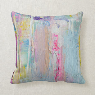Coussin Abstrait de peinture de couteau de palette