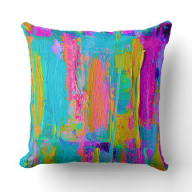 Coussin Abstrait de peinture de couteau de palette