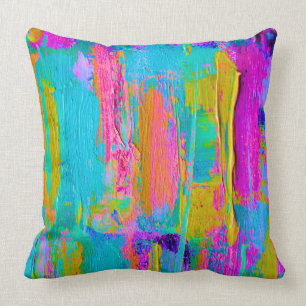 Coussin Abstrait de peinture de couteau de palette