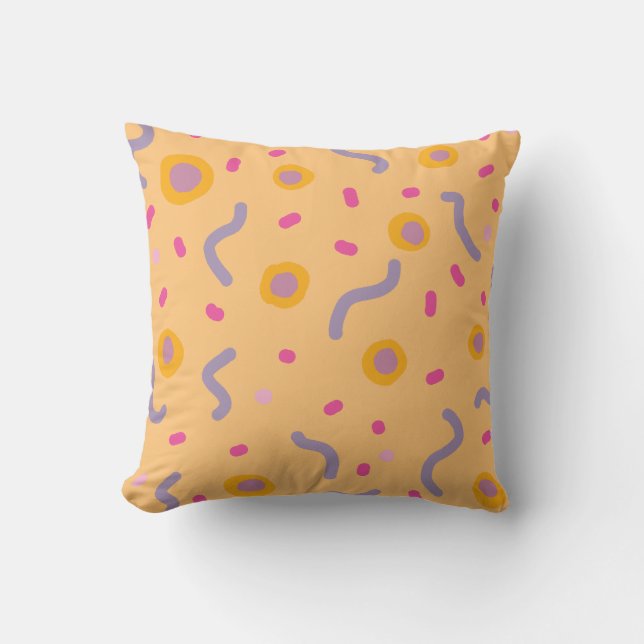 Coussin Abstrait de points colorés amusants #motif (Recto)