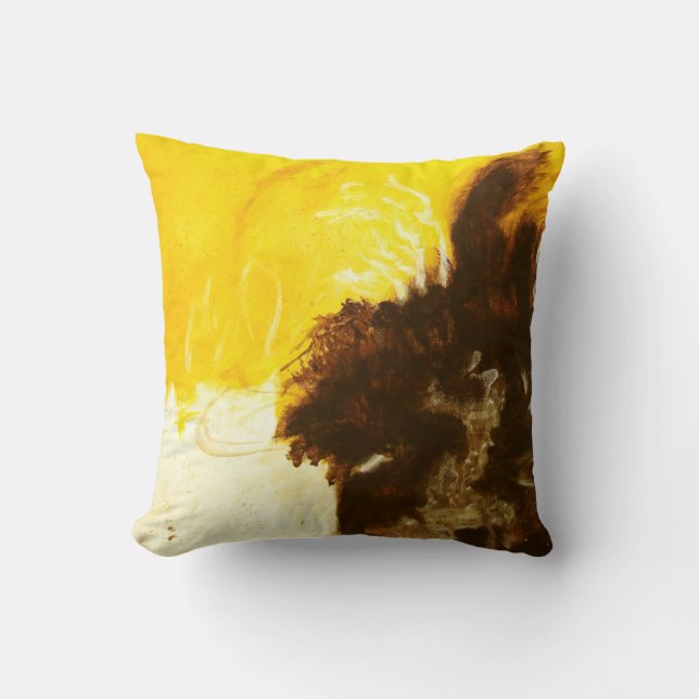 Coussin Abstrait Déchets de peinture d'art éclaboussures J (Recto)