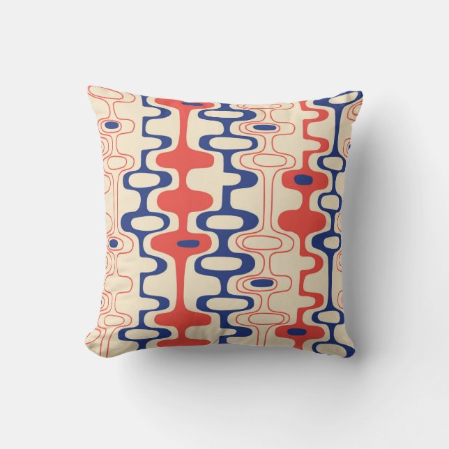 Coussin Abstrait du milieu du siècle : design moderne et t (Recto)