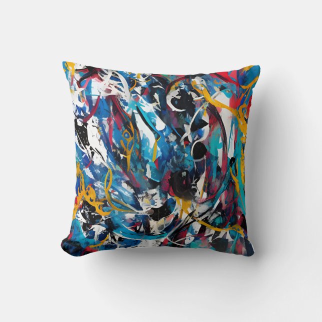 Coussin Abstrait éclat de peinture (Recto)
