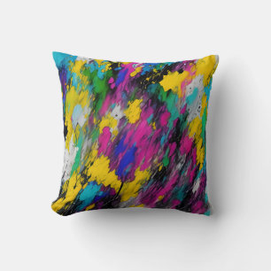 Coussin Abstrait éclat de peinture