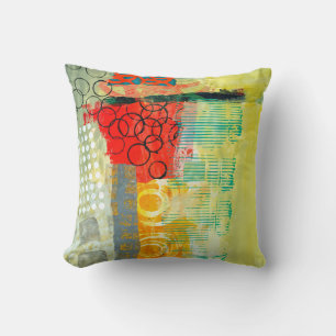 Coussin Abstrait Elegant mixte motif de peinture coloré