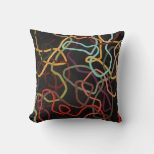 Coussin Abstrait Elegant mixte motif de peinture coloré