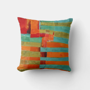 Coussin Abstrait Elegant mixte motif de peinture coloré