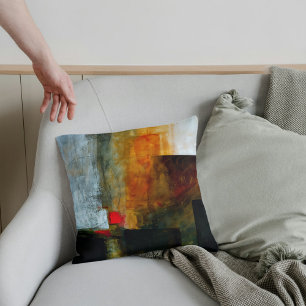 Coussin Abstrait Elegant mixte motif de peinture coloré