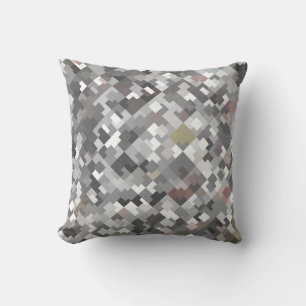 Coussin Abstrait en mosaïque  gris clair sans couture PA a
