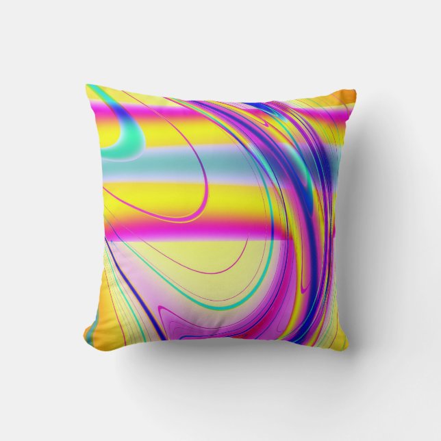 Coussin Abstrait fractal 061012f (Recto)