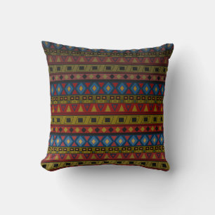 Coussin Abstrait géométrique afrique marocain navajo folk