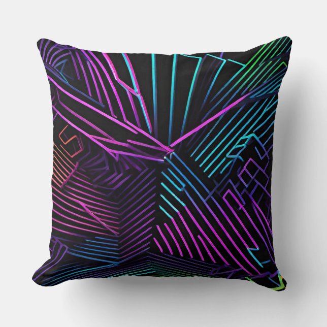 Coussin Abstrait géométrique coloré (Recto)