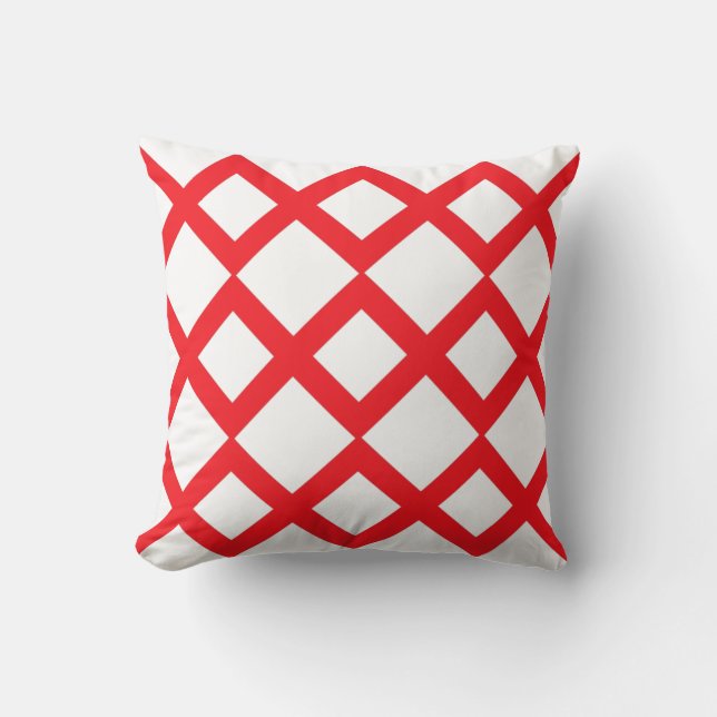 Coussin Abstrait géométrique - Pepper chili, blanc ! (Recto)