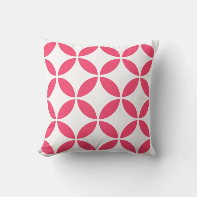 Coussin Abstrait géométrique - Sweet Fuchsia ! (Recto)