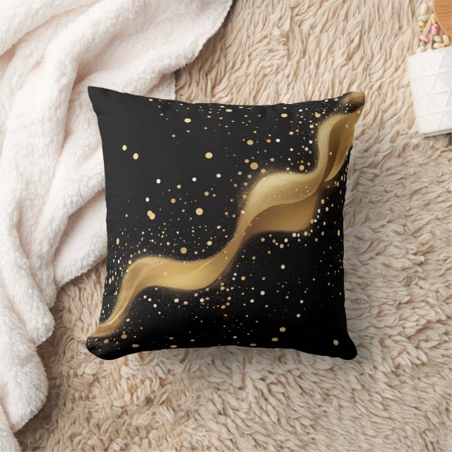 Coussin Abstrait Golden Sparkle et Starry Swirl (Couverture)