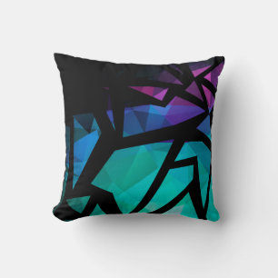 Coussin Abstrait graffiti polygonal moderne dar géométriqu