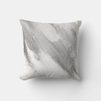 Coussin Abstrait gris/blanc