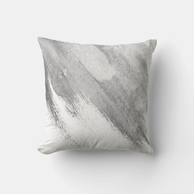 Coussin Abstrait gris/blanc (Recto)