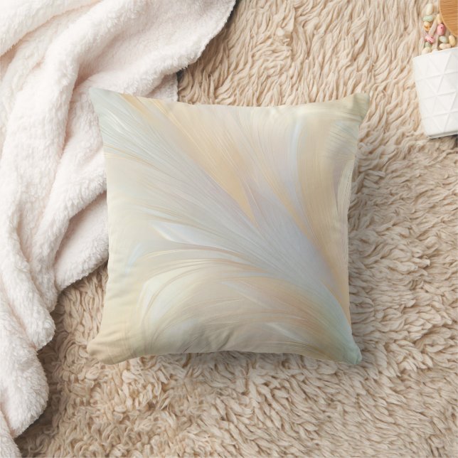 Coussin Abstrait Jaune Beurre Pêche Bleu (Couverture)