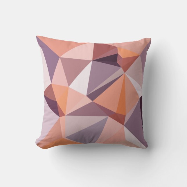 Coussin Abstrait Low Polygon (Recto)