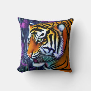 Coussin Abstrait Majestic Predator Tiger