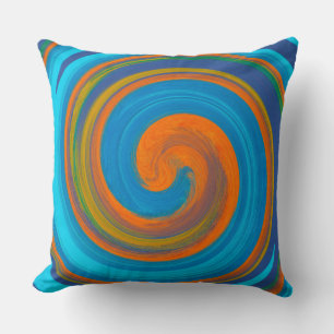 Coussin Abstrait Moderne avec Tourbillon #17