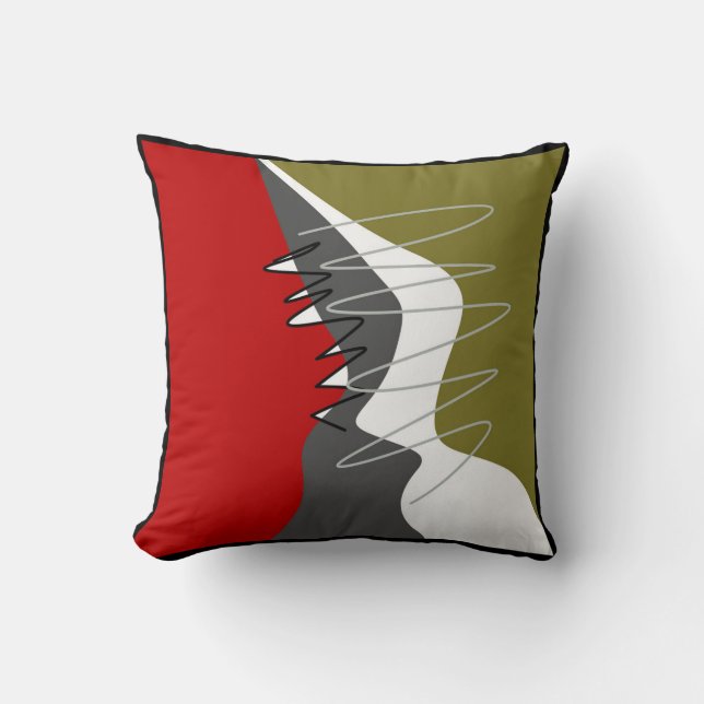 Coussin Abstrait, moderne, créatif, appliqué (Recto)