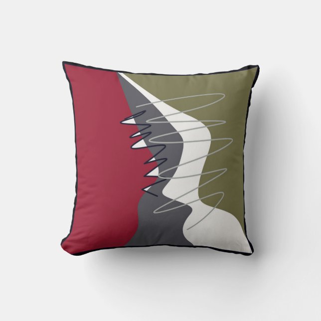 Coussin Abstrait, Moderne, Créatif, Oreillère à lancer app (Recto)