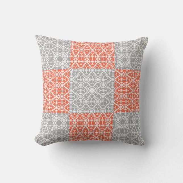 Coussin abstrait moderne rétro (Recto)