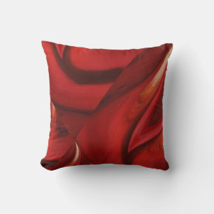 Coussin Abstrait moderne rouge foncé