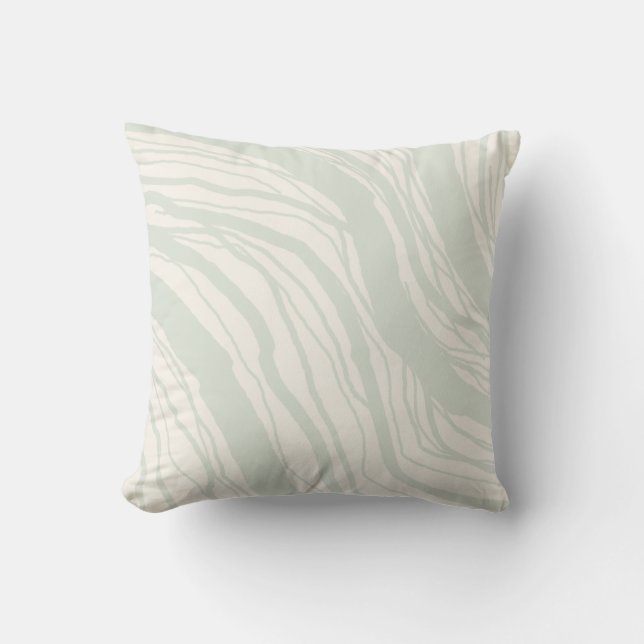 Coussin Abstrait Moderne Sage Doux Tailles Beige (Recto)