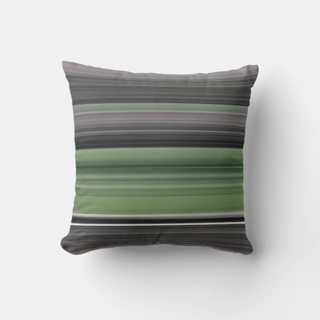 Coussin Abstrait n° 1 : vert olive et gris (Recto)