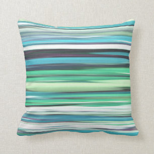 Coussin Abstrait n° 2 : bleu vert d'eau