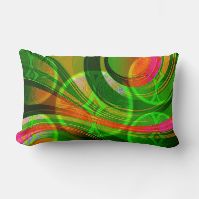 Coussin Abstrait Neon Green (Recto)