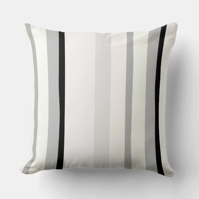 Coussin Abstrait noir, blanc et vert (Recto)