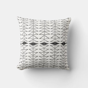 Coussin Abstrait noir blanc Formes Motif ironique