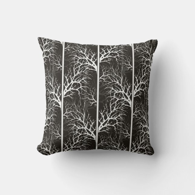 Coussin Abstrait noir et blanc (Recto)