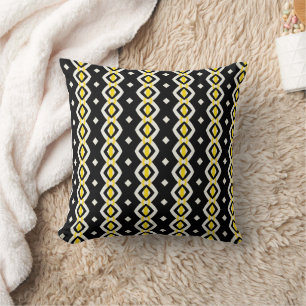 Coussin abstrait noir moderne